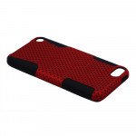 Wholesale iPod Touch 5 Mesh Hybrid Case (Red-Black)